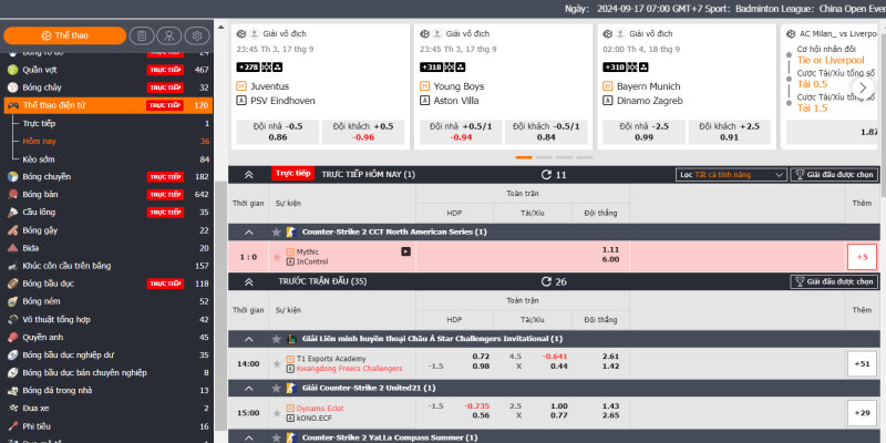 Bóng Đá luôn là lựa chọn hàng đầu của người chơi khi cá độ